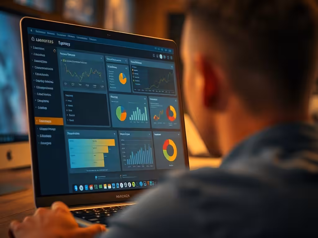Interface complexe d'une plateforme business montrant les limitations techniques et la courbe d'apprentissage