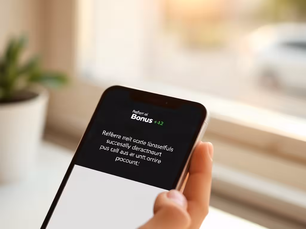 Notification de versement réussi d'une prime de parrainage BoursoBank sur le compte