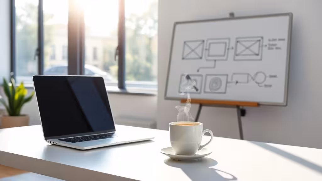 Espace de travail organisé pour l'automatisation des revenus