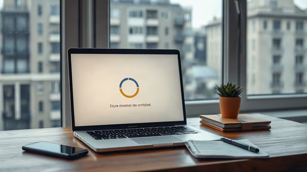 Gemini en panne sur un ordinateur portable dans un bureau calme.