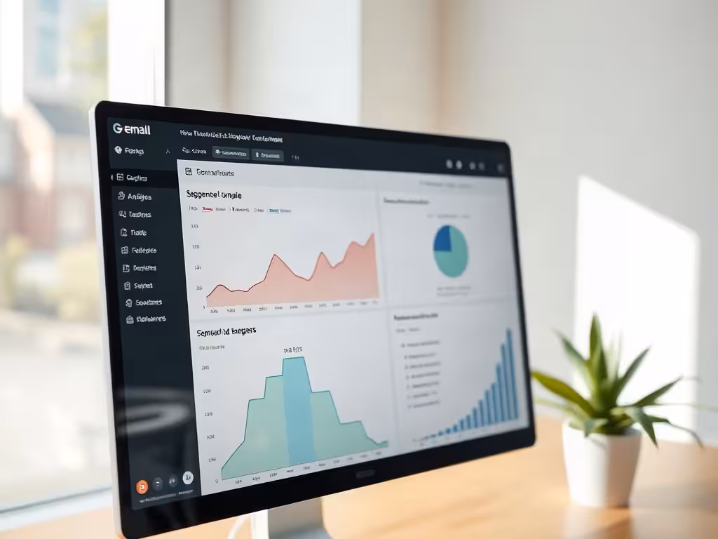 Dashboard d'autorépondeur affichant analytics, segmentation et workflows pour optimiser les fonctionnalités email