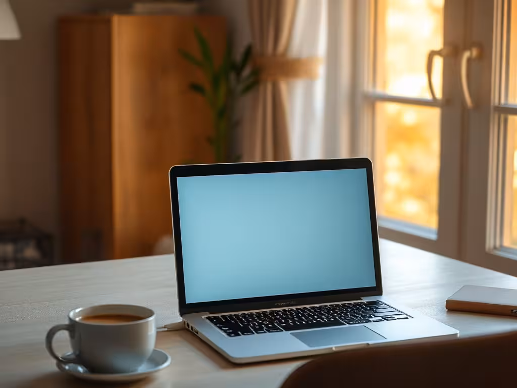 Ordinateur portable permettant le streaming vidéo depuis un environnement confortable de bureau à domicile