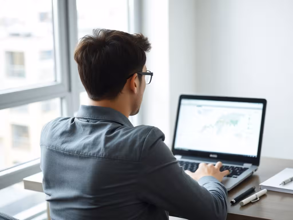 Professionnel évaluant une solution d'analyse de publicités pour choisir la meilleure alternative