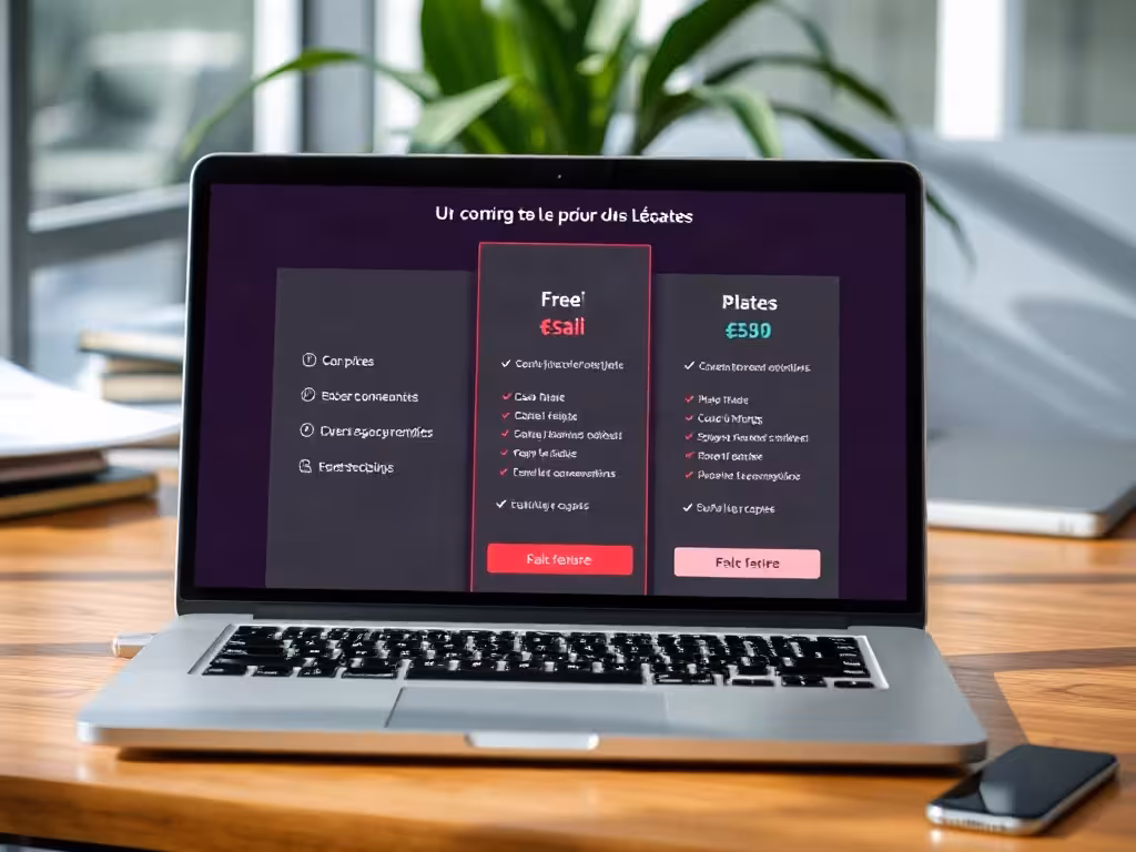 Comparaison des plans d'abonnement PipiAds : plan gratuit, essai payant et abonnement Basic visible sur interface de tarification