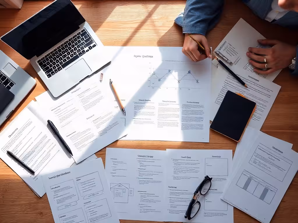 Espace de travail d'un formateur en phase de préparation avec notes de stratégie pédagogique et documents de configuration.