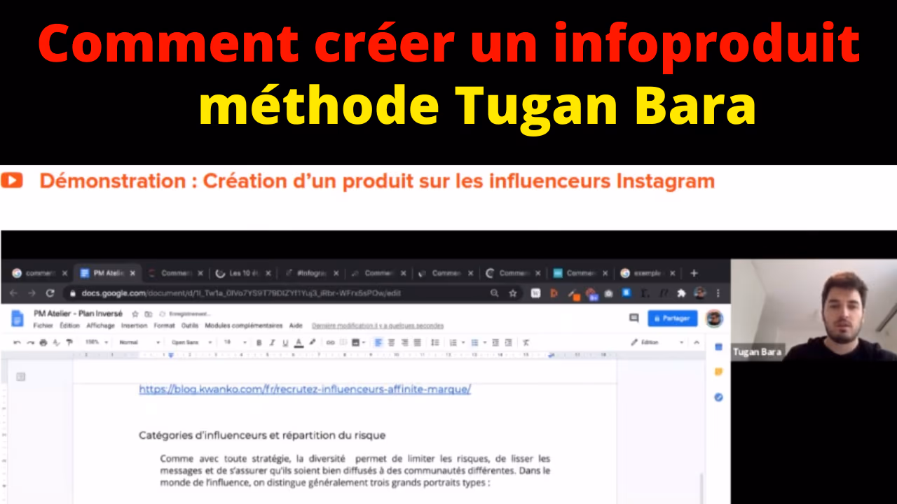 profits mimétiques TUGAN Bara : Créer un Infoproduit en 2-2 !