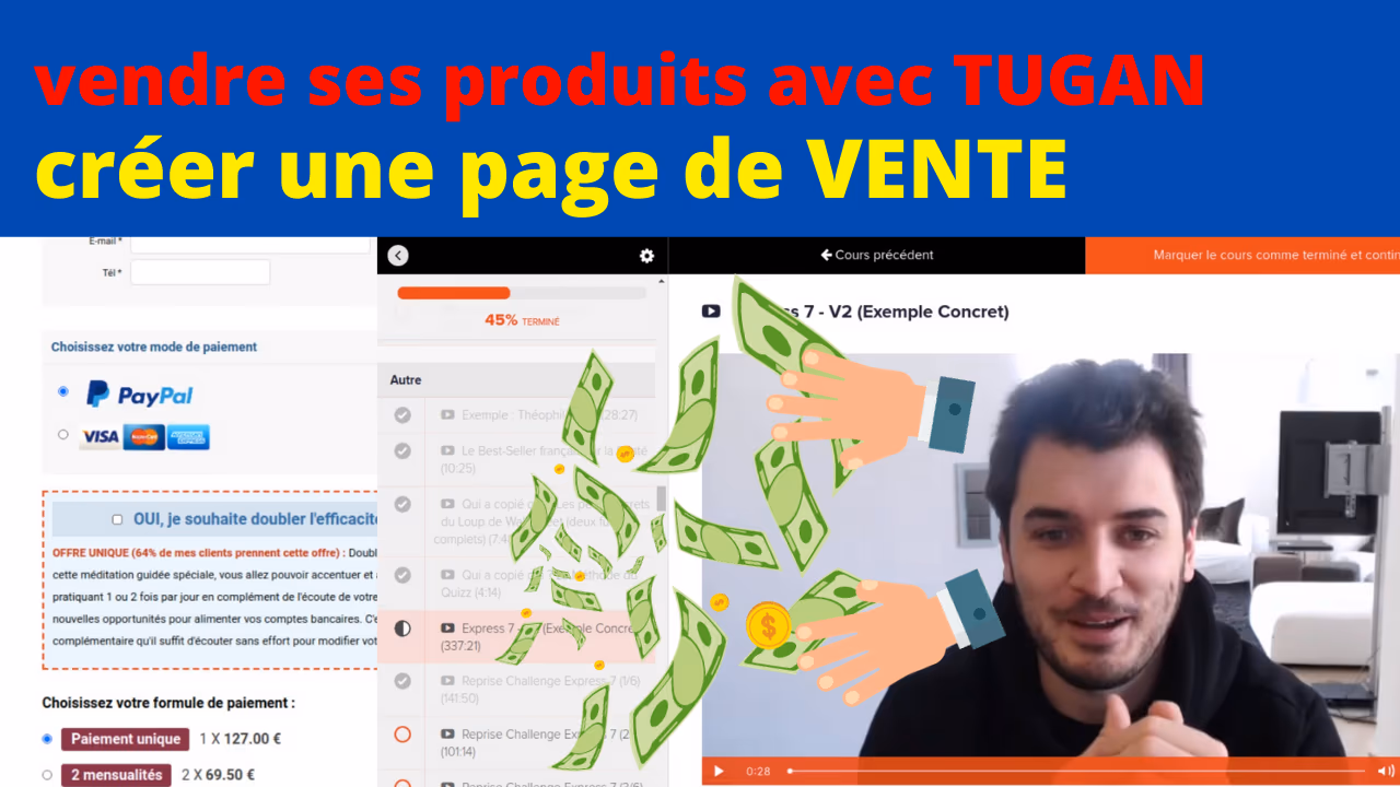 créer une page de vente profit mimetique tugan bara