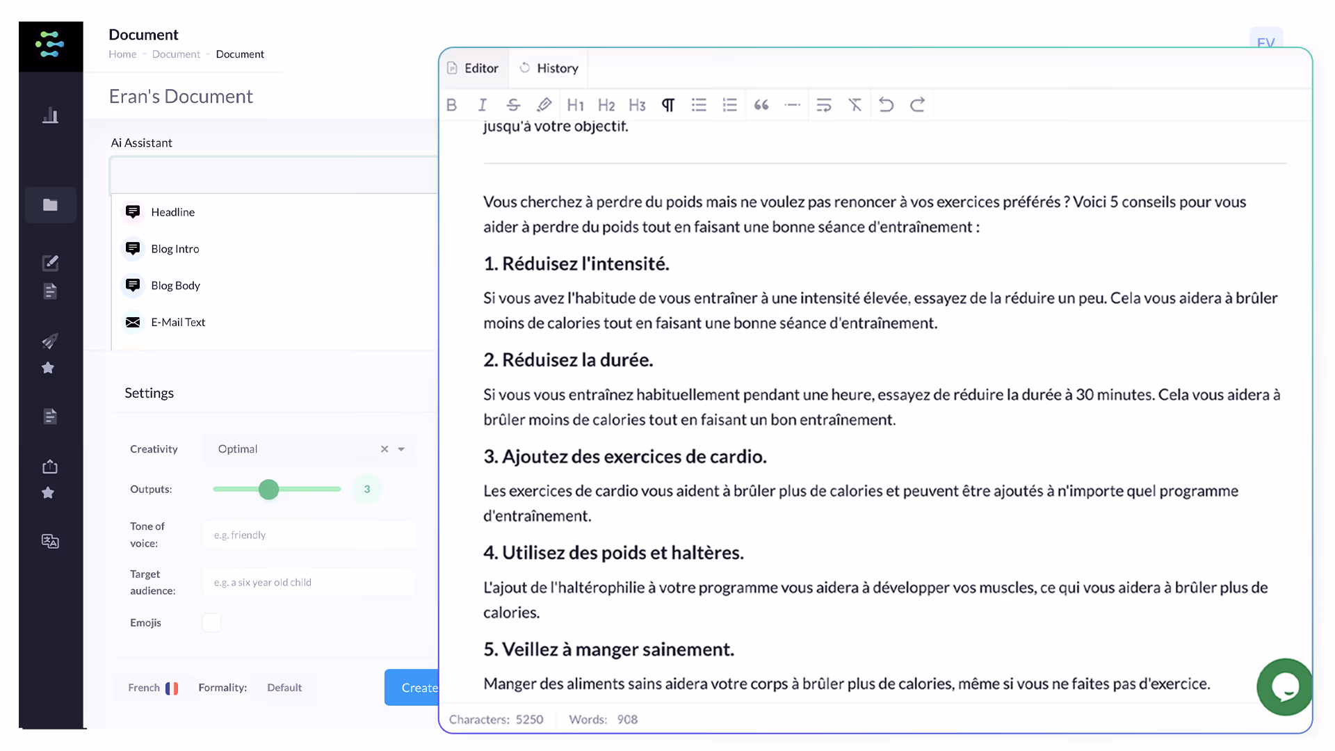 CREAITOR Nouvelle IA de rédaction de contenu
